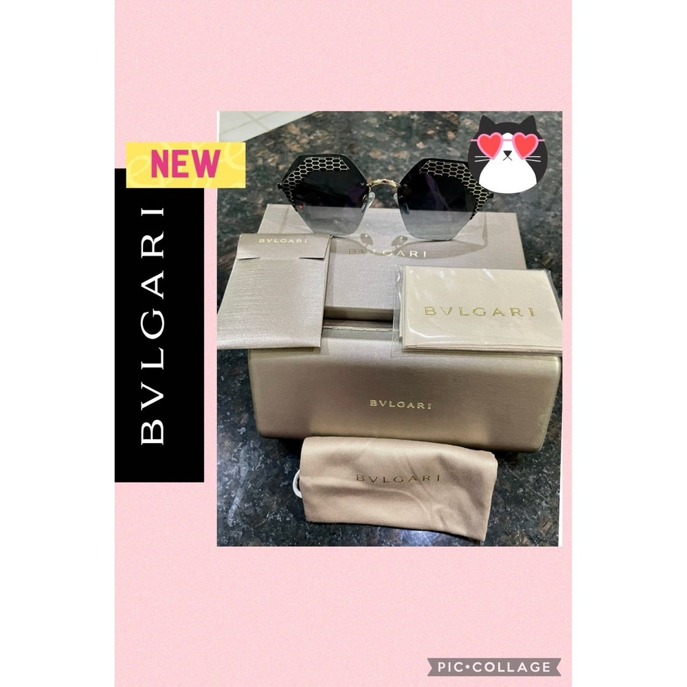 Bulgari Sunglasses Diamond shape lenses made in Italy Luxury‎ Sophisticated